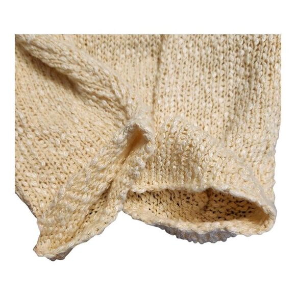 NWOT Eileen Fisher Linen Blend‎ Italian Yarn V-Neckline Sweater Medium Yellow - Picture 6 of 8